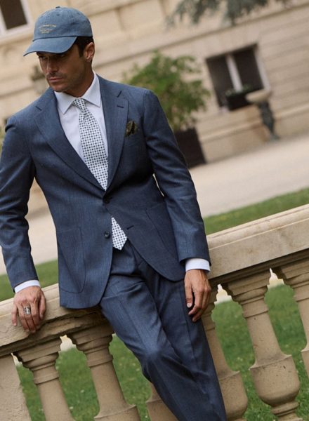 Costume Sur Mesure Deux Pieces Bleu Jean