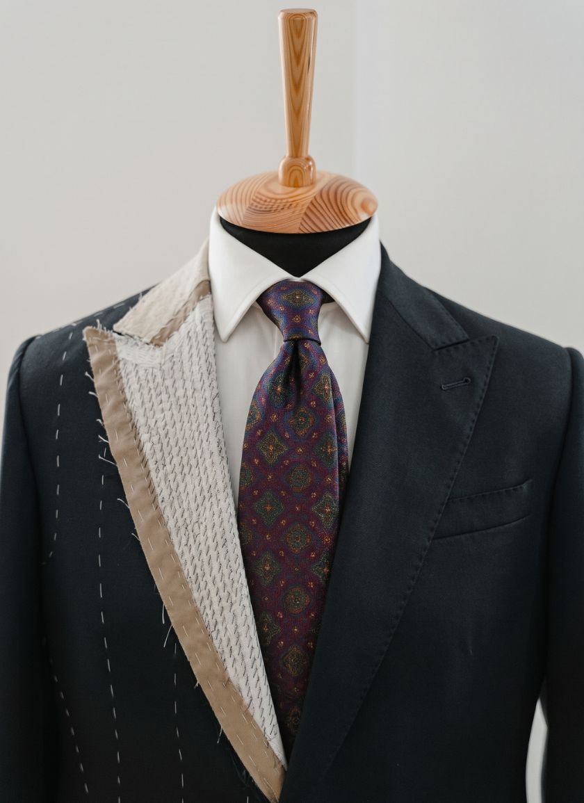 Costume sur mesure entièrement entoilé